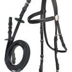 ZILCO RACE BRIDLE & BUCKLE END REINS - BLACK TRIM