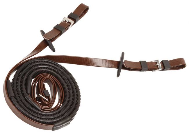 ZILCO 16MM BUCKLE END REINS (BLACK GRIP) - Image 7