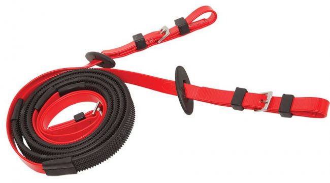 ZILCO 16MM BUCKLE END REINS (BLACK GRIP) - Image 3