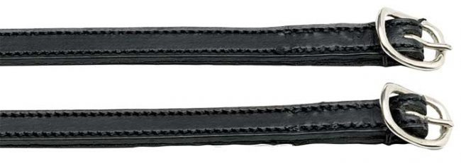 AINTREE STITCHED SPUR STRAPS – 10MM in Black