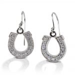 Kelly Herd Dangle Horseshoe Earrings - Sterling Silver