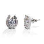 Kelly Herd Horseshoe Stud Earrings - Sterling Silver