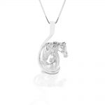 Kelly Herd Mare & Foal Head Necklace - Sterling Silver