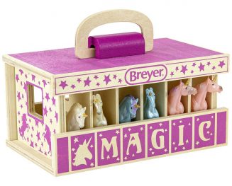 Breyer Stablemates Unicorn Magic Wooden Carry Stable
