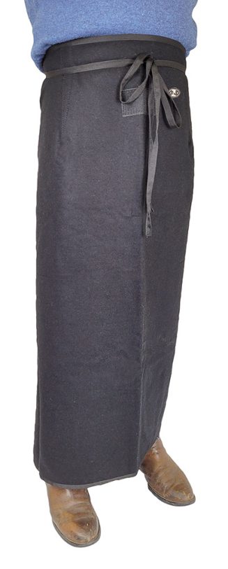 Wool Driving Apron in Black