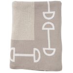 Equine Luxe Beige Throw