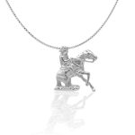 Kelly Herd Necklace Reining Horse Pendant - Sterling Silver