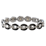 Sabona Ladies Gem Black Horseshoe Bracelet