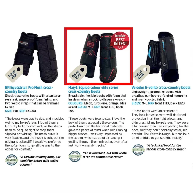 Majyk Equipe Color Elite Eventing XC Boots - Hind - Image 10