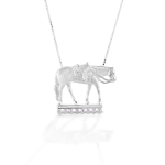 Kelly Herd Necklace Large Western Pleasure Horse - Sterling Silver