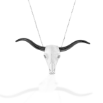 Kelly Herd Necklace Longhorn Skull - Sterling Silver