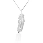 Kelly Herd Necklace Shimmering Feather - Sterling Silver