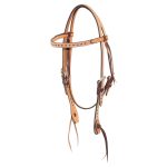 Cowboy Tack Roughout Buckstitched Browband Headstall