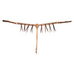 Cowboy Tack Golden Leather Roughout Buckstitched Breast Collar