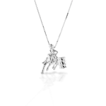 Kelly Herd Necklace Small Barrel Racing Pendant - Sterling Silver