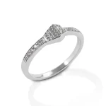 Kelly Herd Pavé Horseshoe Nail Ring - Sterling Silver