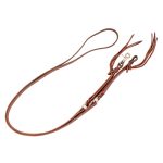 Cowboy Tack Latigo Leather Roping Reins with O-Rings
