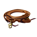 Ezy Ride Heavy Harness Leather Split Rein Round Sewn LIGHT OILED