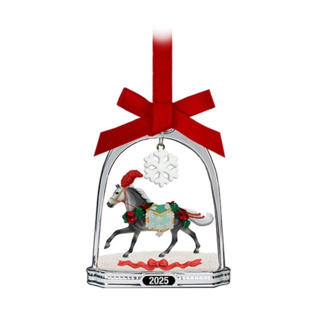 Breyer Stablemates 2025 Stirrup Ornament - Christmas in Bloom