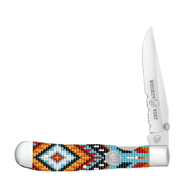 Whiskey Bent Trapper Traditional Slip Joint Single Serrated Blade - Image 2