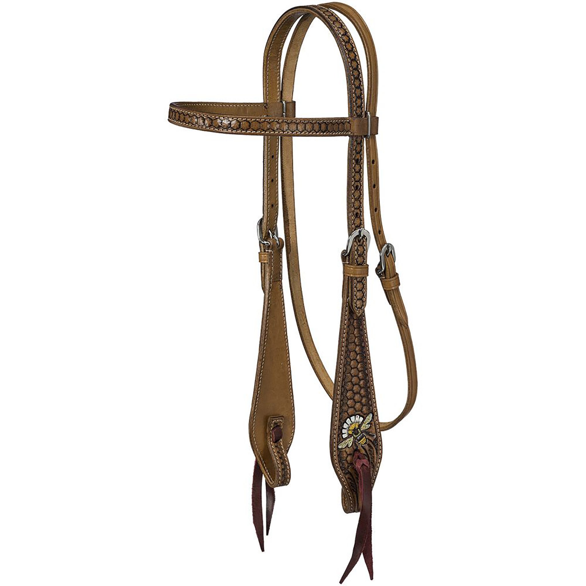 Silver Royal Bee Browband Headstall