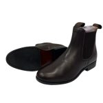 Leather Riding Boots - Brown