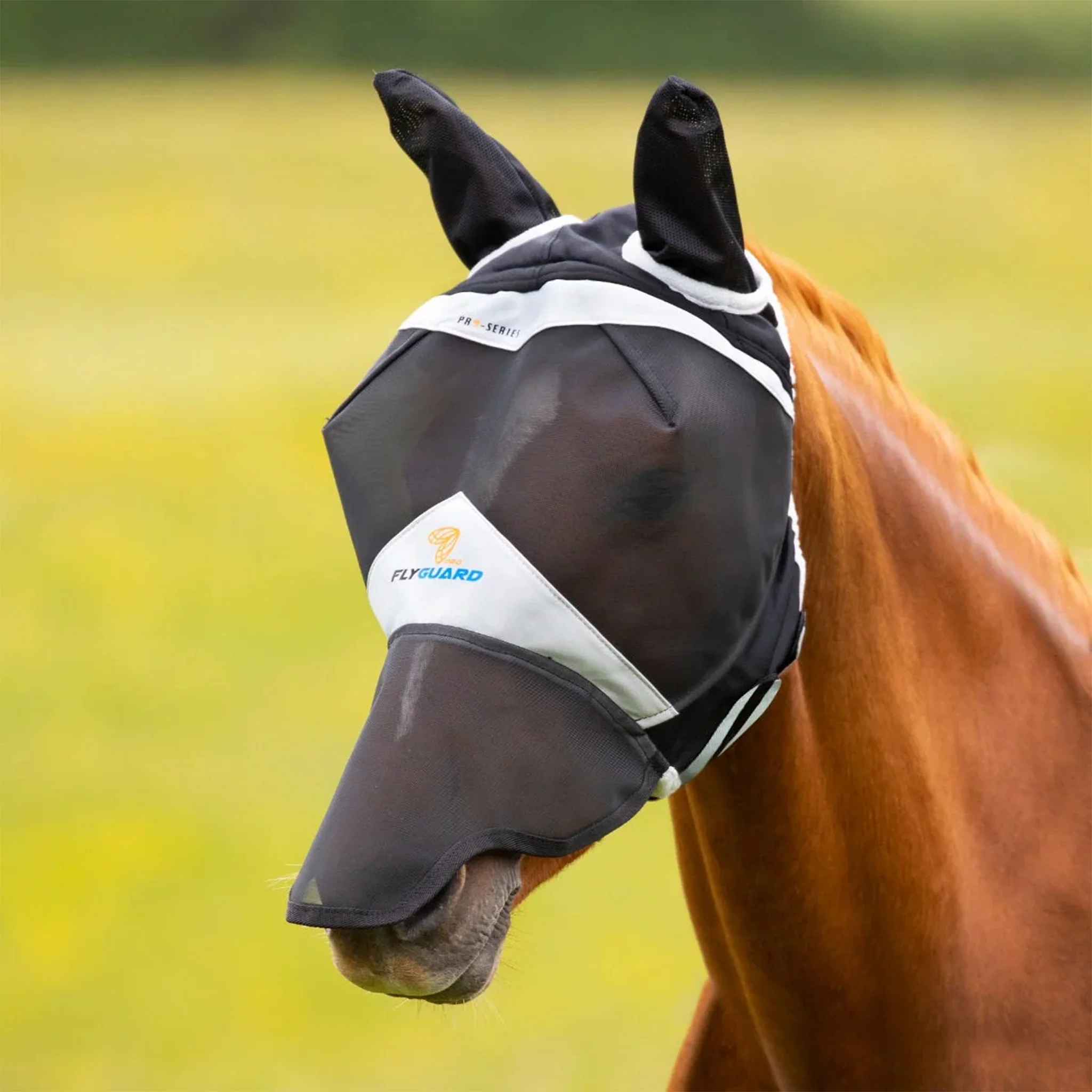 FlyGuard Pro Fine Mesh Fly Mask with Ears & Nose