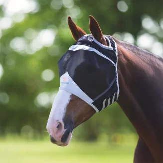 Shires FlyGuard Pro Fine Mesh Fly Mask with Ear Holes