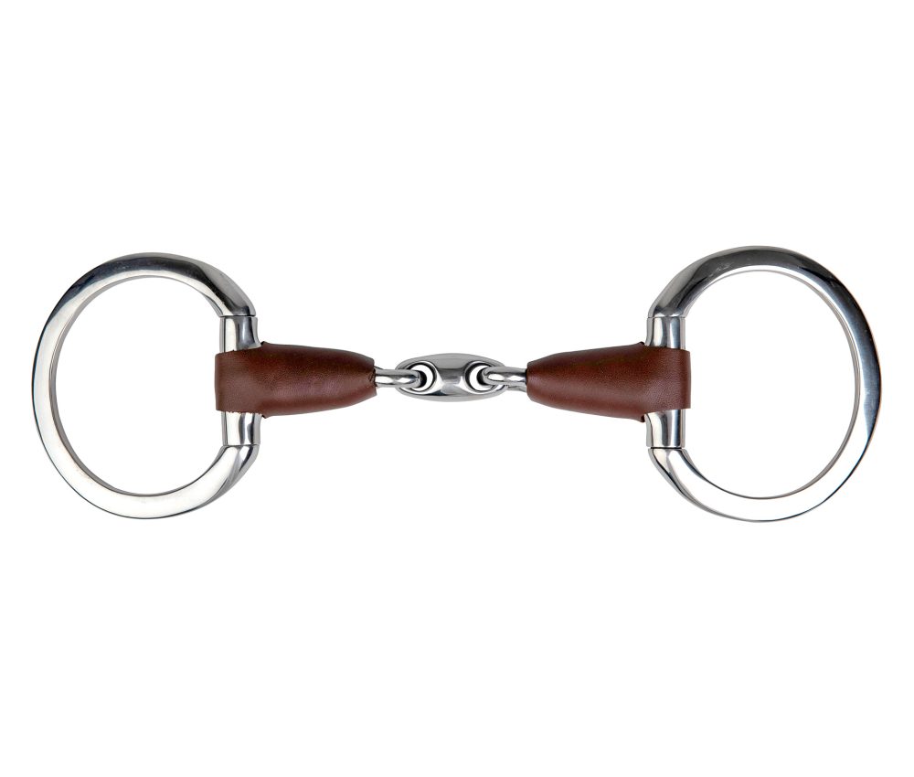 Metalab Leather Eggbutt Snaffle Double Jointed