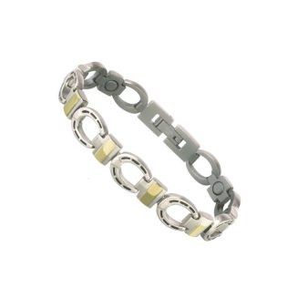 Sabona Silver Horseshoe Duet Magnetic Bracelet
