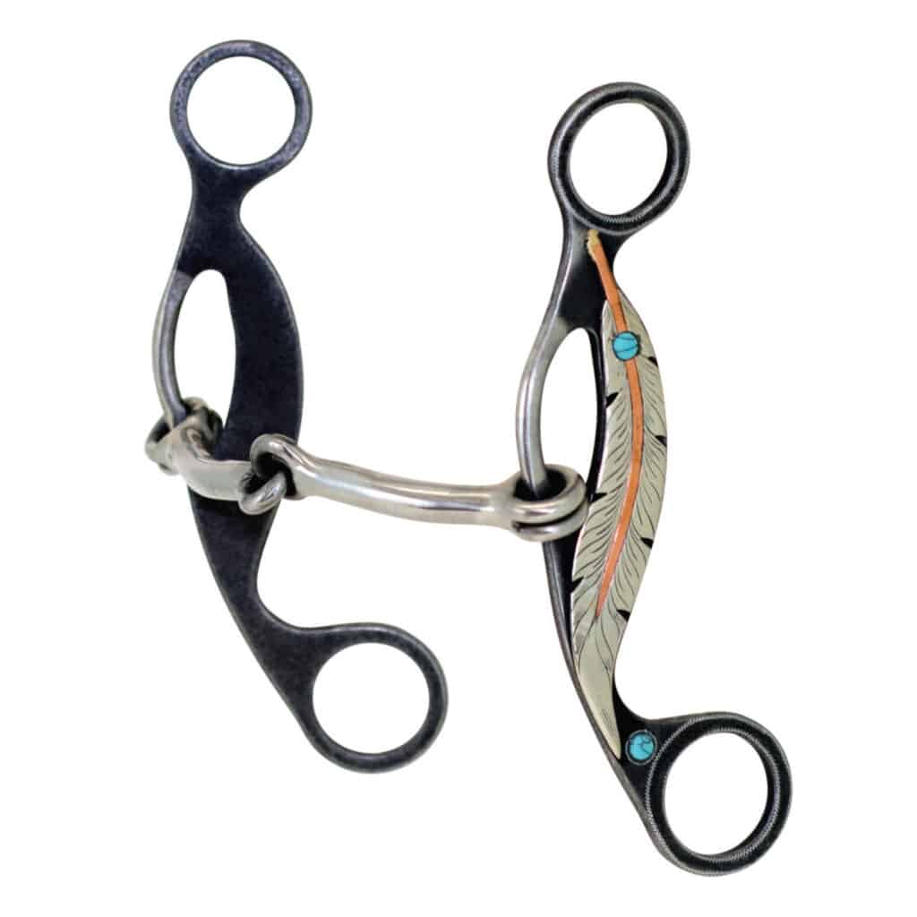 Cowboy Tack Feather Collection Smooth Snaffle Gag Bit